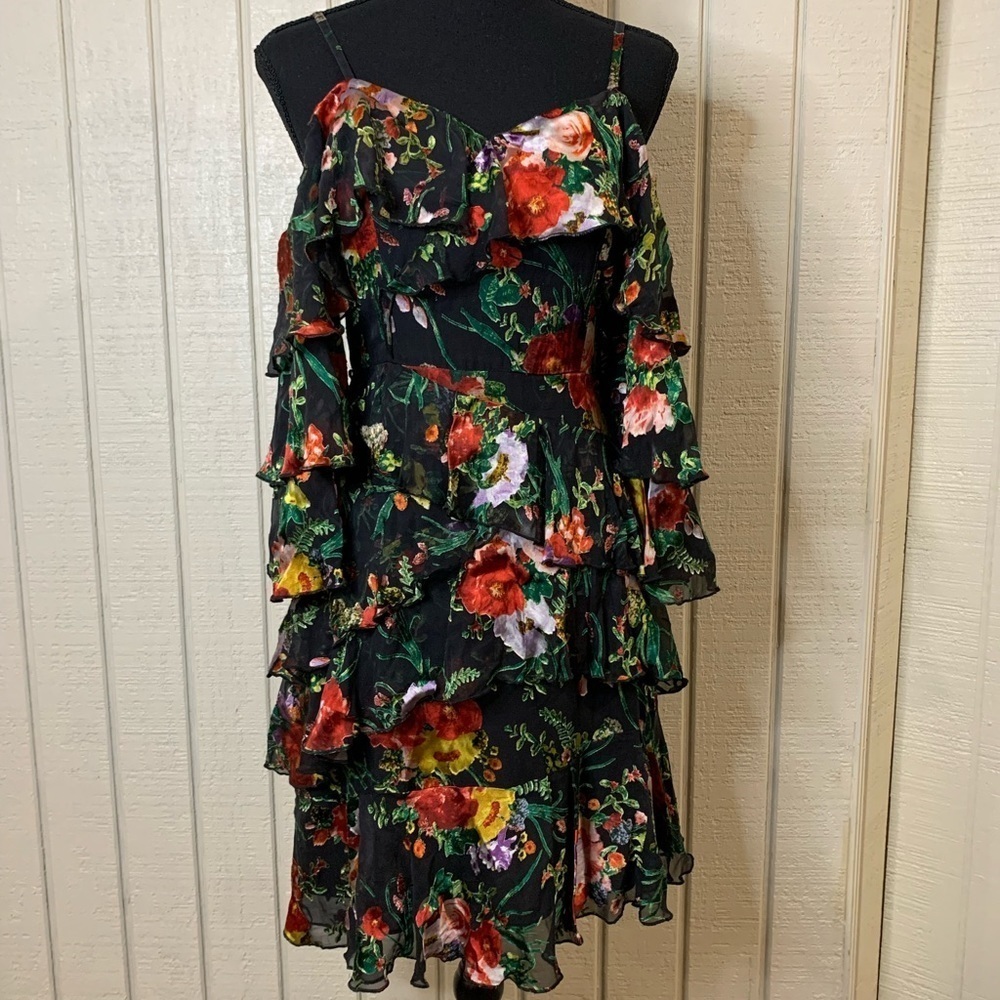Alice + Olivia Florentina off the shoulder dress, size 2.